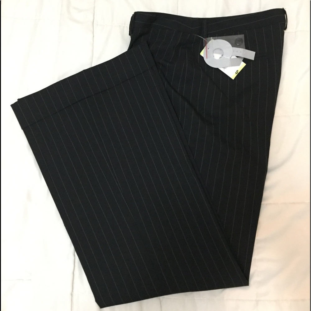 Nine West Pinstripes Black Pants